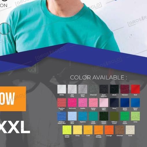 ✸ Kaos polos Gildan Premium 76000 XXL original murah jakarta - BLACK, XXL ♙