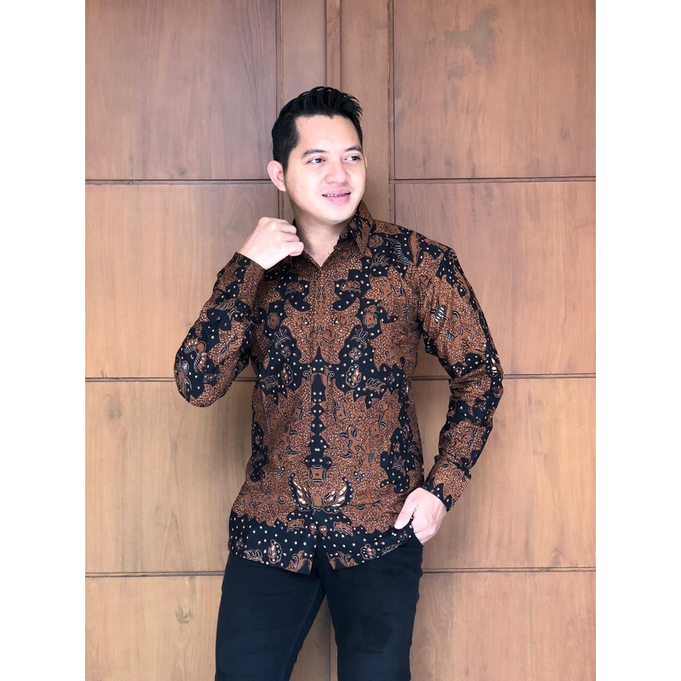 KHANSABATIK TERBARU READY JUMBO KEMEMA BATIK PRIA PREMIUM LENGAN PANJANG BATIK REAL MORIF TRADISIONAL SOLO PEKALONGAN BAJU SARIMBIT KONDANGAN FORLMAL DISTRO KEMAJA KANTOR KATUN PRIMISIMA PREMIUM