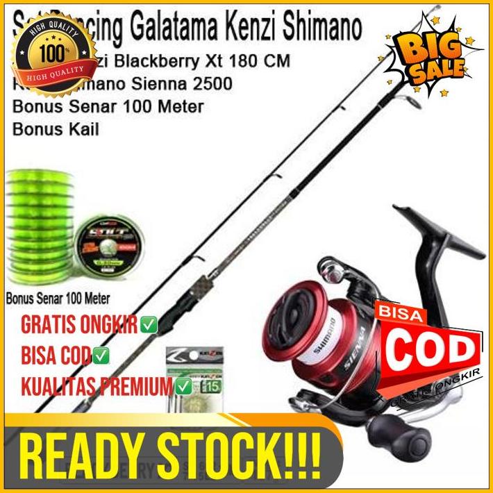 Set Pancing Galatama Shimano Joran Kenzi 180Cm Original