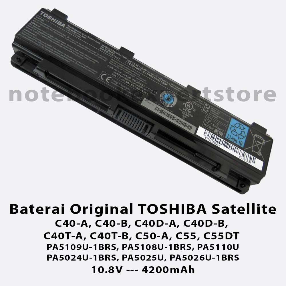 Baterai Original TOSHIBA Sat. C40-A, C40-B, C40D-A, C40D-B - PA5109
