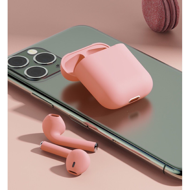 Headset Bluetooth inpods  i12 TWS Wireless Earphone  Bluetooth Earbuds Matte Macaron Android IOS-4