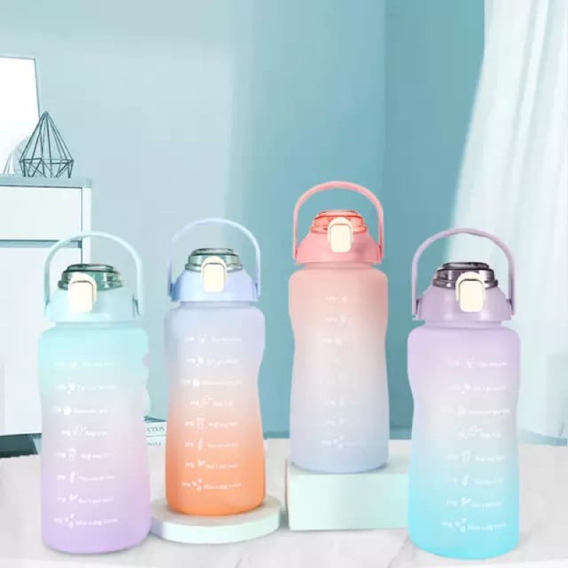 Botol Minum Motivasi 2 Liter Botol Minum Motivasi 2 Liter MURAH Botol Minum Korea Viral
