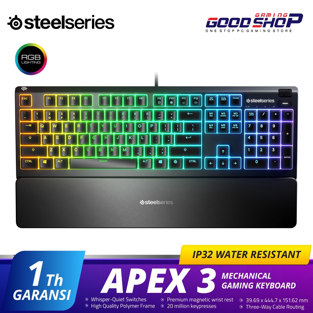 SteelSeries Apex 3 - Gaming Keyboard