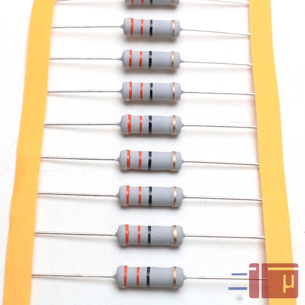 Resistor 33R 33 Ohm 2W Metal Oxide 5% Taiwan Kaki Tembaga