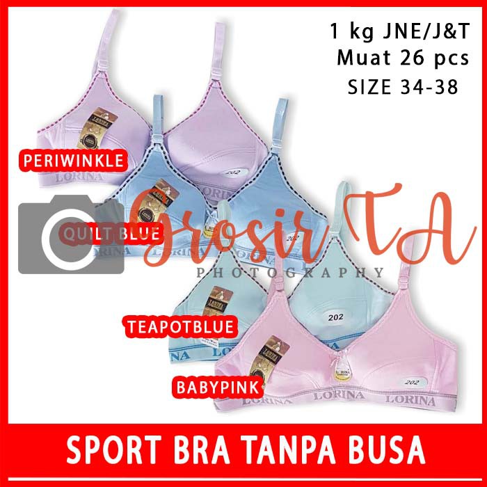 GTA Lorina Cotton Candy Sport Bra BH Olahraga Tanpa Busa Size 34, 36, 38, 40, 42 - GTA0255