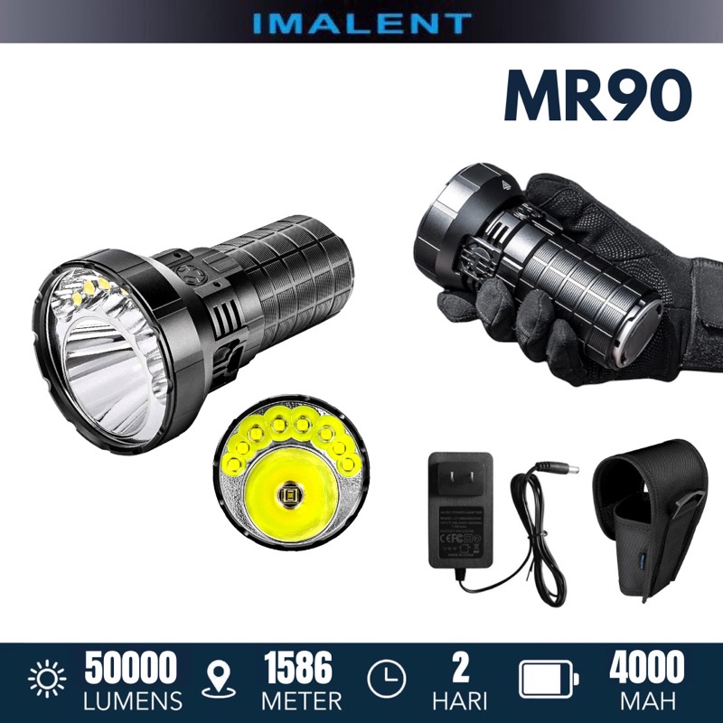 IMALENT MR90 50.000 Lumens Cree 8*XHP70.2 and 1*SBT90.2 1586 Meter