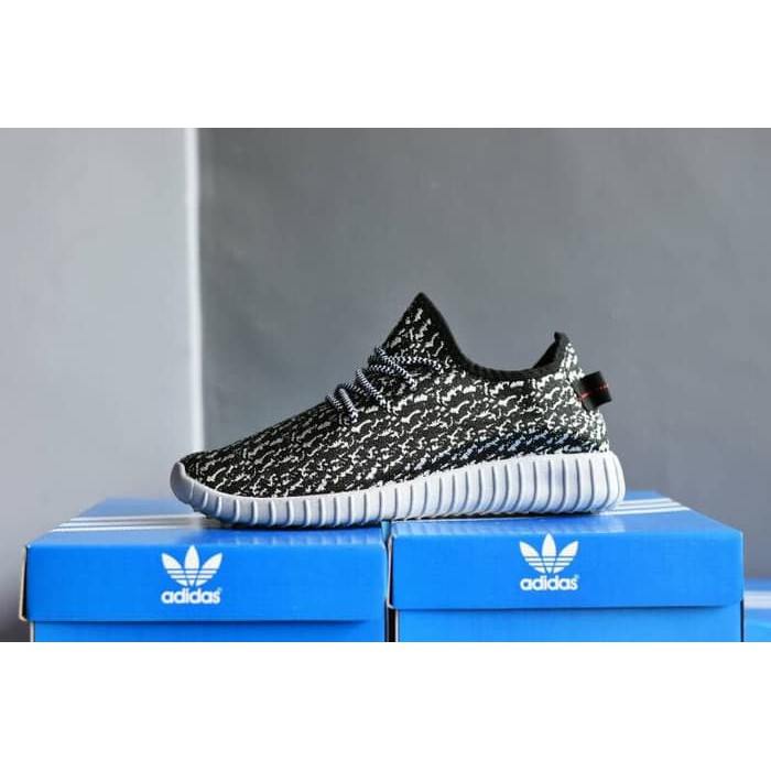 NYAMANN Sepatu Adidas Yeezy Boost Turtle Premium Import - Hitam Sol Abu- YB 04