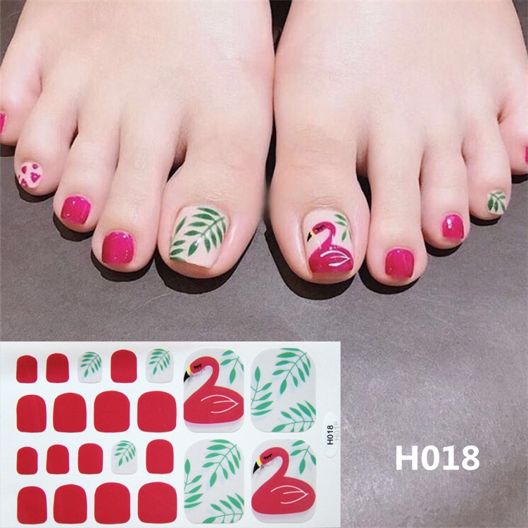 22 Stiker kuku stickers nail sticker nail sticker foot stick foot full waterproof H001-H020