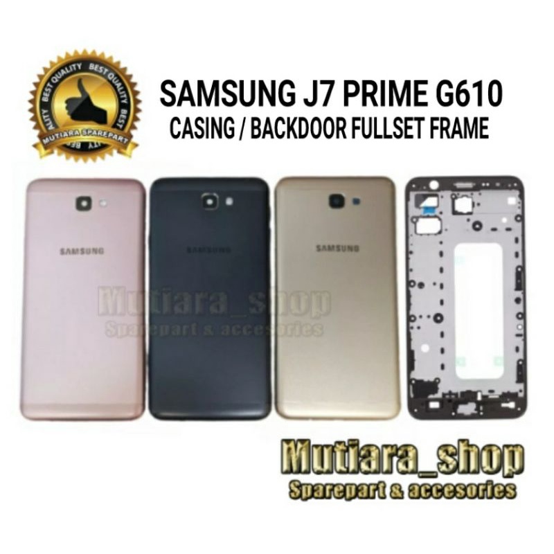 CASSING HOUSING SAMSUNG J7 PRIME G610 BACKDOOR FULLSET FRAME