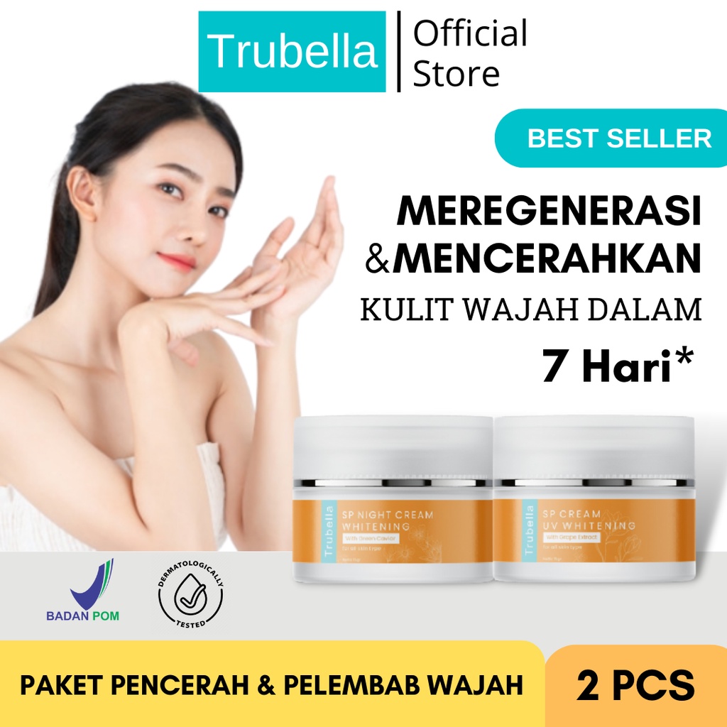 Trubella SP Cream Pencerah Wajah Meregenerasi Kulit Wajah Melindungi Dari Paparan Sinar UV Menjaga K
