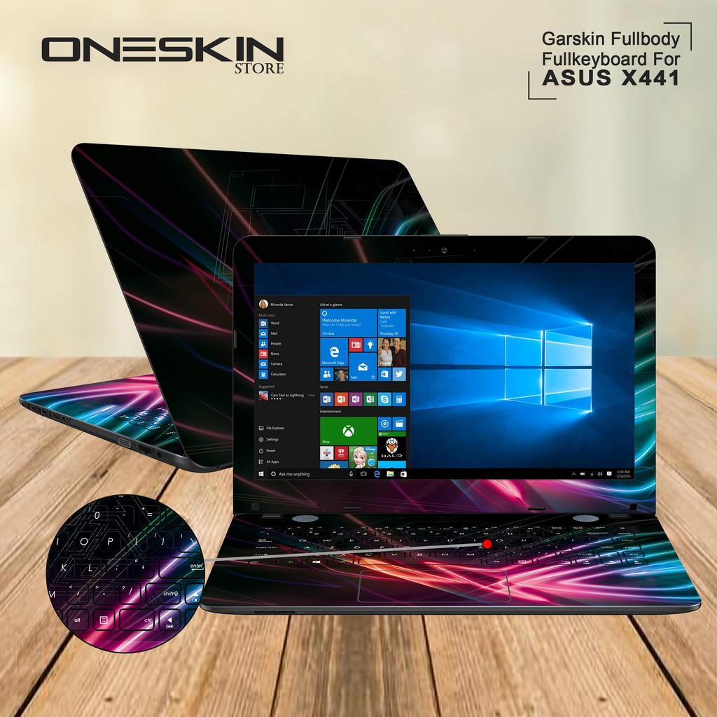 Garskin Laptop Cover Laptop Asus X441MA X441MB X441NA X441NC Fullbody