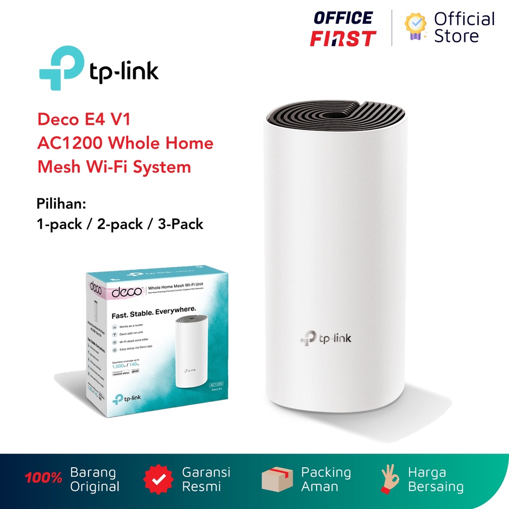 TP-Link Deco E4 2 Pack AC1200 Whole Home Mesh WiFi System V1