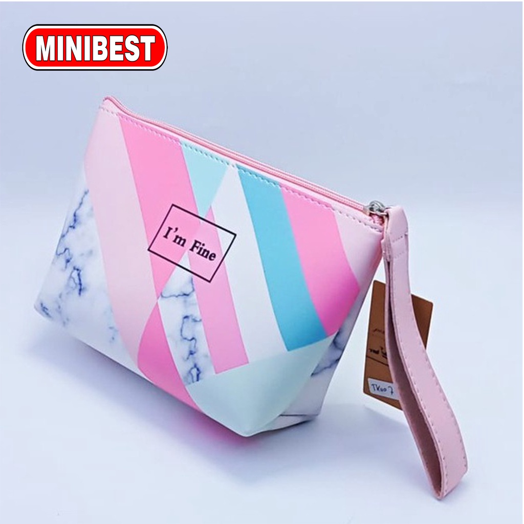 [ SALE ] Pouch Kosmetik / Tas Makeup Anti Air Waterproof Motif Bunga