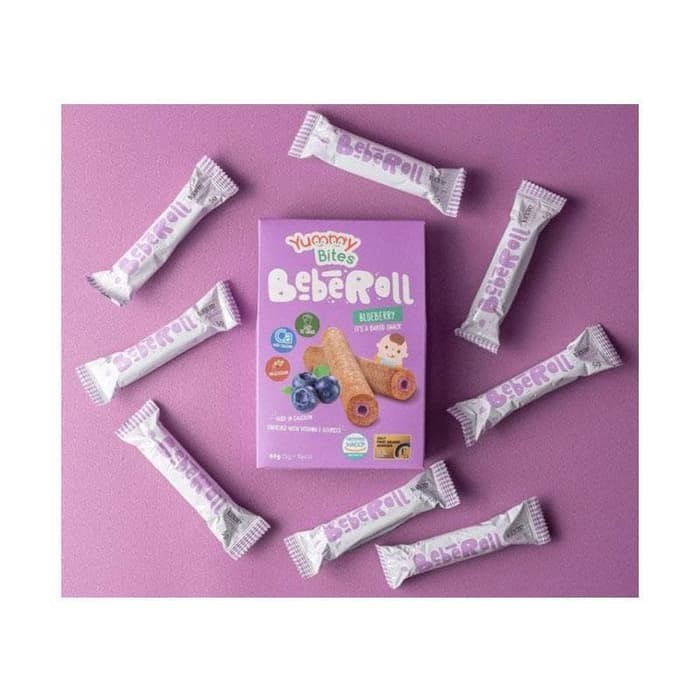 COD [ASERA] YUMMY BITES BEBEROLL 8 + RASA BLUEBERRY 40 GRAM / BEBEROLL BAYI 8+ YUMMY BITES BLUEBERRY