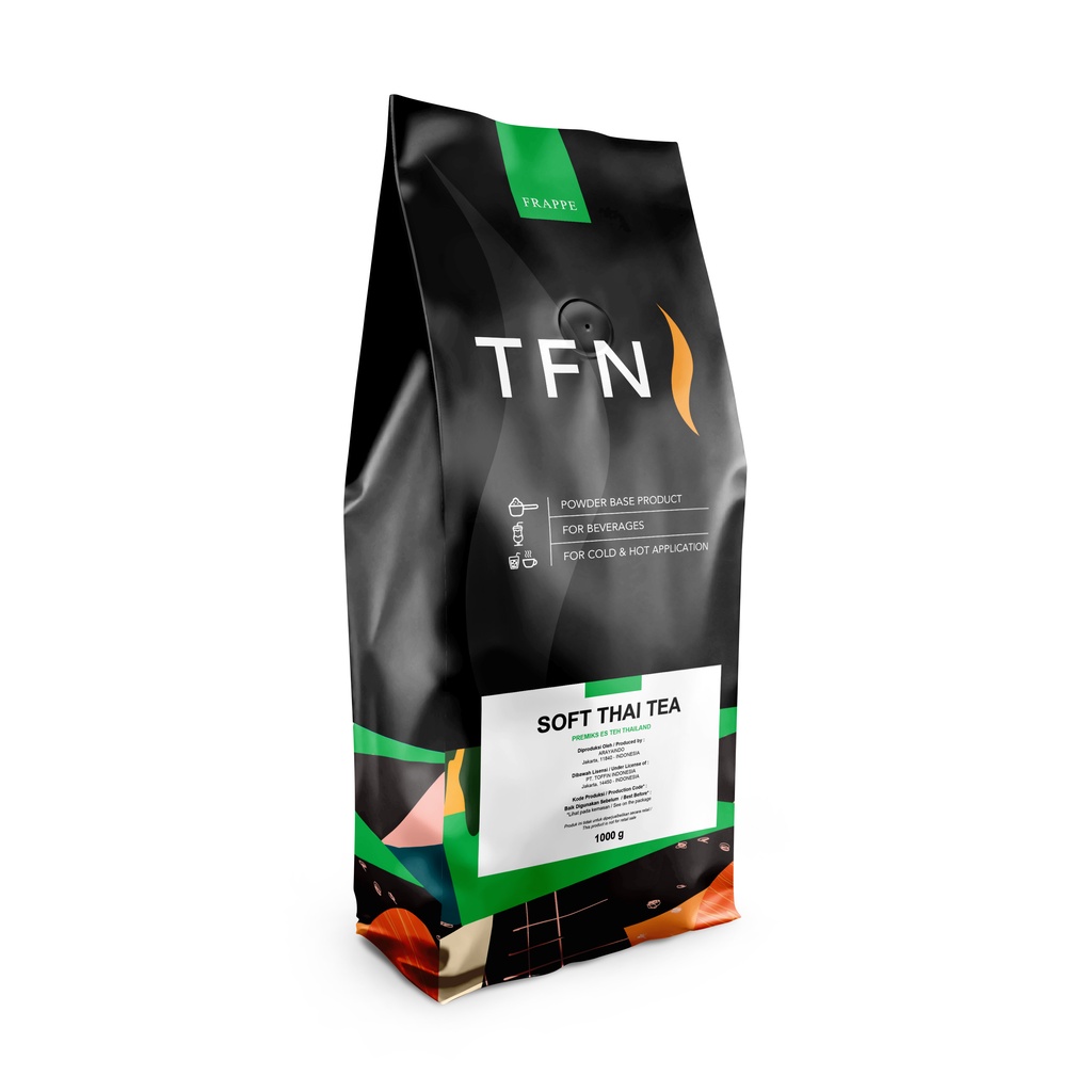 

Toffin Powder Soft Serve Gelato Thai Tea 1kg // Bubuk Ice Cream Rasa Teh Thailand 1000gram