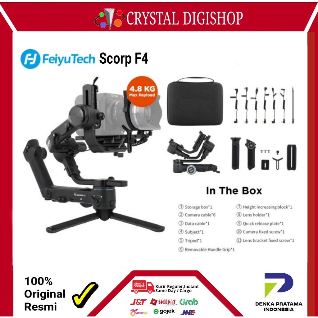 Feiyu Tech Scorp Pro F4 Handheld Gimbal Stabilizer Original Scrop F 4