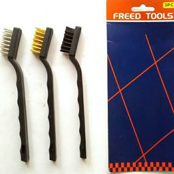 Sikat Kawat Besi 7&quot; Isi 3pcs( Harga Grosir)/ Brush/SIKAT KAWAT GIGI/ Sikat kawat kuningan wire brush baja mini sebangbao 3pcs 7&quot;/Sikat Tembaga FREED BERKUALITAS