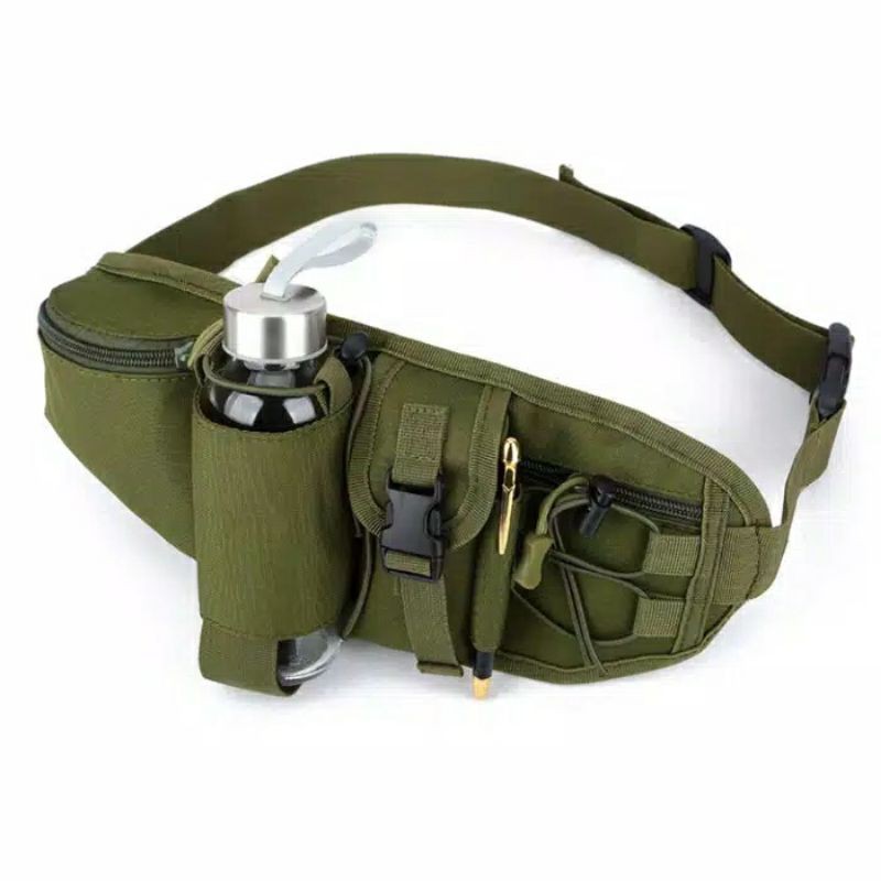 TAS PINGGANG ARMY TACTICAL SLEMPANG BOTOL MINUM F-4