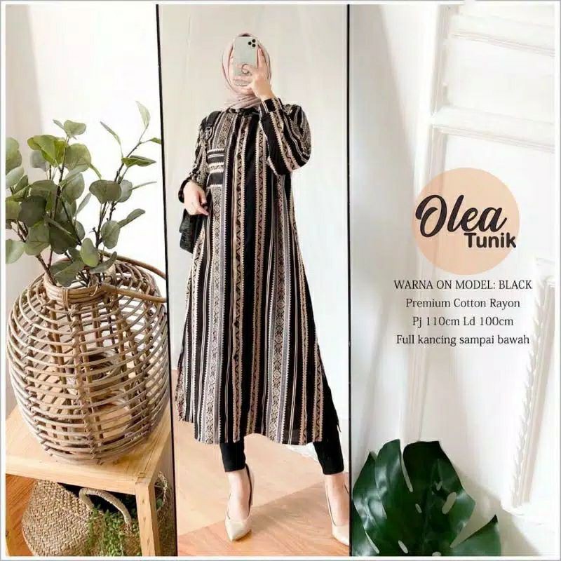 MURAH LEBAY 1KG MUAT 5PCS | OLEA TUNIK RAYON PREMIUM KANCING BUSUI HITS WANITA  HIJAB