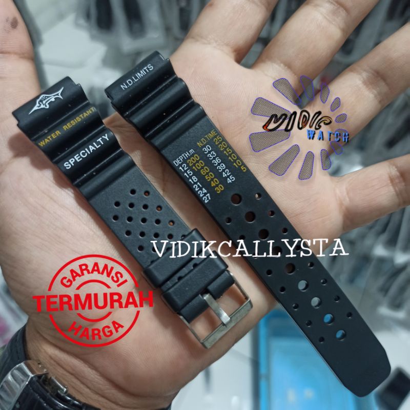 STRAP TALI RUBBER SEIKO DIVER / CITIZEN PROMASTER / CASIO DIVER 20 22 MM LIMITED EDITION 20mm 22mm