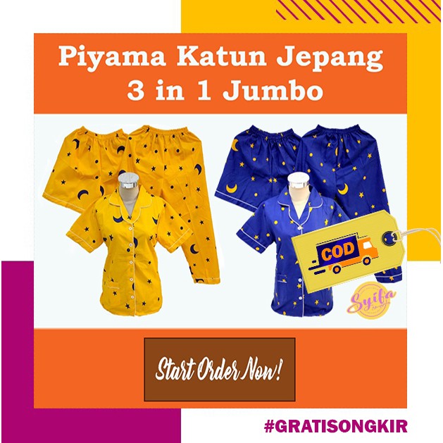 Set Piyama Jumbo Baju Tidur Big Plus Size Pajamas Set Baju Tidur Wanita Baju Tidur Jumbo Murah SS106