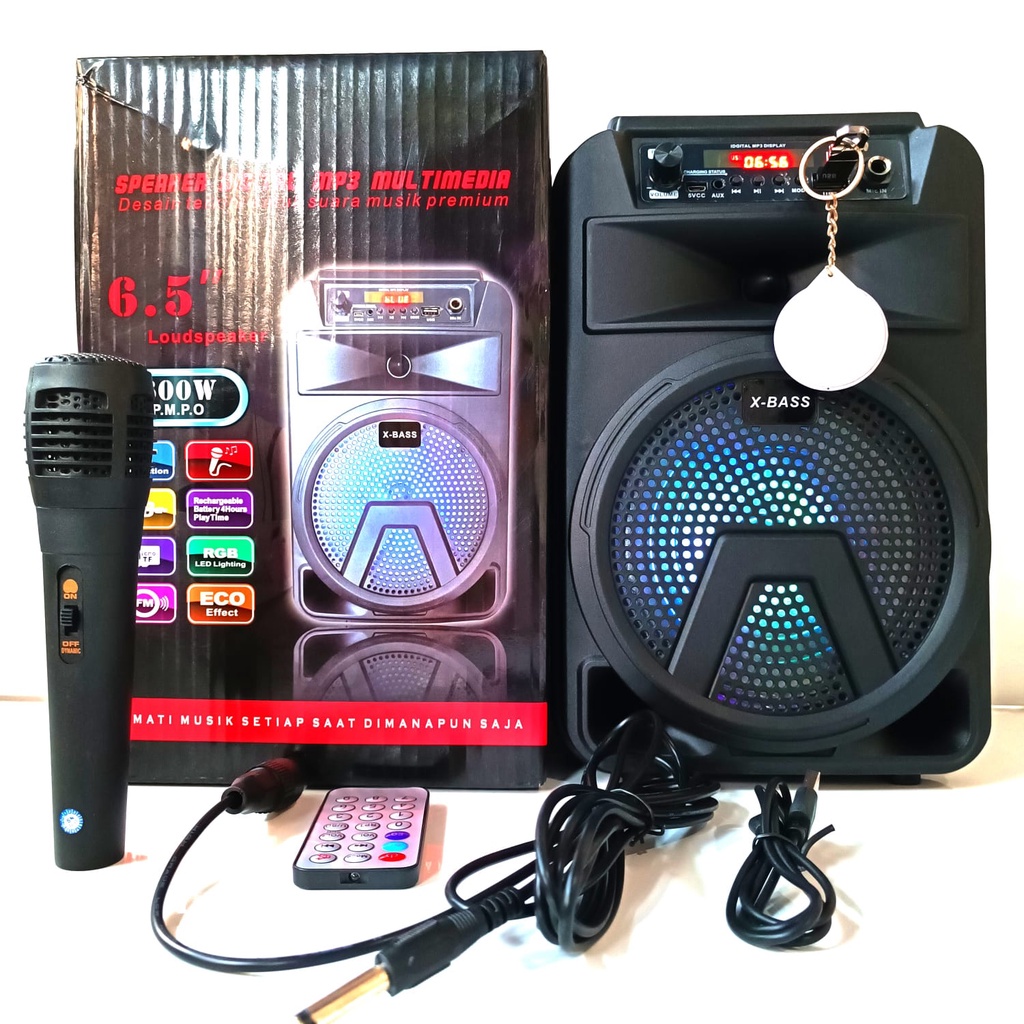 [PROMO TERBARU] SPEAKER BLUETOOTH X-BASS MEREK FLECO SN-3363 RADIO FM/MP3 GRATIS MICROPHONE + REMOTE