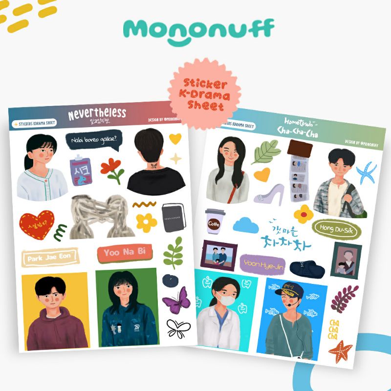 

Kdrama Sticker Sheet | Nevertheless & Hometown Cha Cha Cha