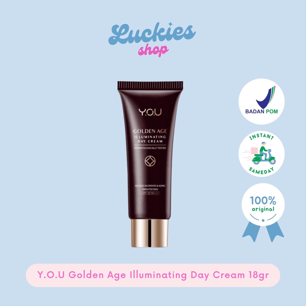 Official Distributor YOU Golden Age Illuminating Day Cream 18gr Krim Pagi YOU Krim Siang YOU BPOM