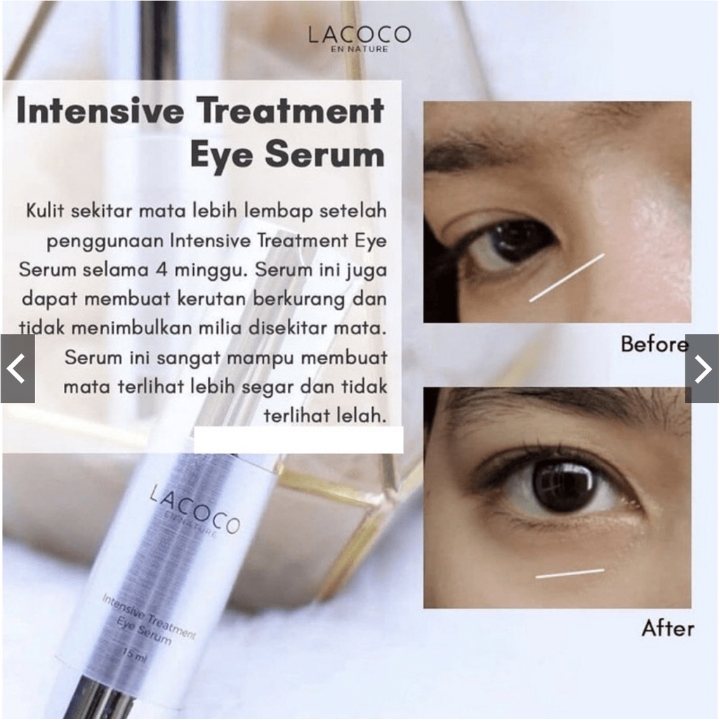 [PROMO SPESIAL] BPOM LACOCO INTENSIVE TREATMENT EYE SERUM 15ml - KRIM CREAM MATA - SERUM MATA PANDA 100% ORIGINAL