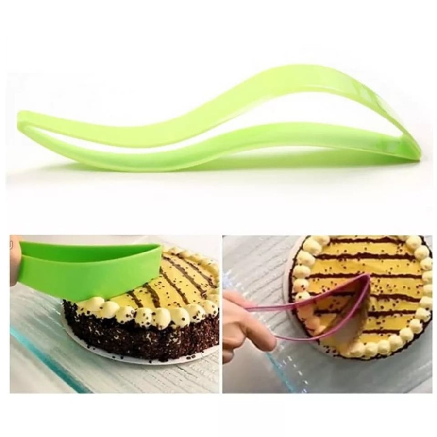 

Alat Pemotong Kue Ulang Tahun Pisau Pengambil Kue Cake / Pengangkat Kue Birthday Cake Slicer READY