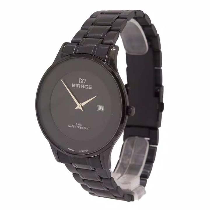 Jam Tangan Pria Mirage 8670 Full Hitam Original