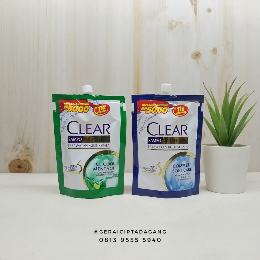 shampoo clear 55 ml pouch