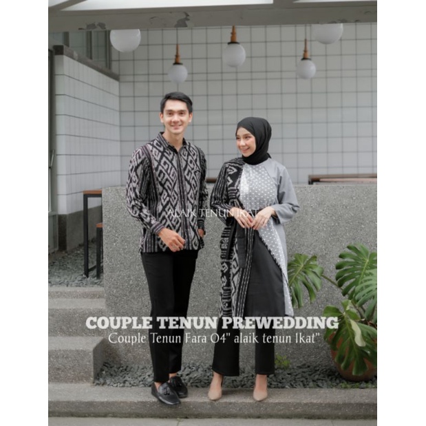 COUPLE TENUN FARA 04 KEMEJA TENUN DAN DRESS TENUN IKAT TROSO JEPARA