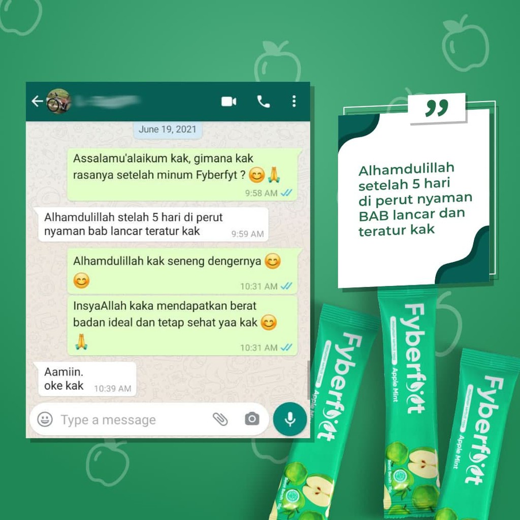 AGEN RESMI -  SACHET Fyberfyt Minuman Diet Serat Fiber Slim Suplemen Detox Pelangsing Penurun Berat