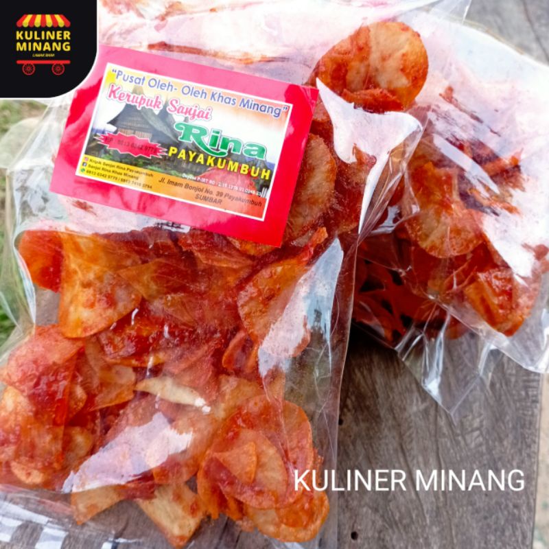 

Sanjai balado bulat Rina Oleh Oleh Cemilan Payakumbuh Padang Khas Pariaman Jajanan Snack Kuliner Minang Kabau AX00