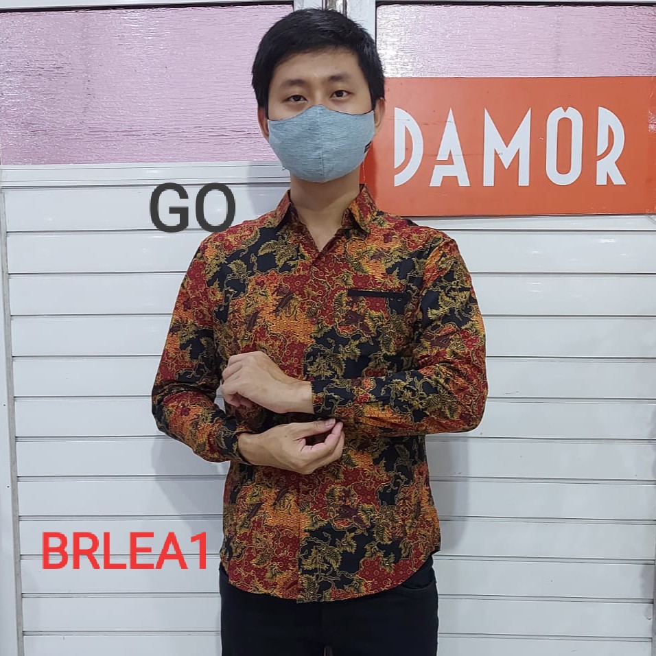 bego BRLEA DAMOR (CRESSIDA) KEMEJA BATIK LENGAN PANJANG PRIA SLIMFIT Baju Batik cowok