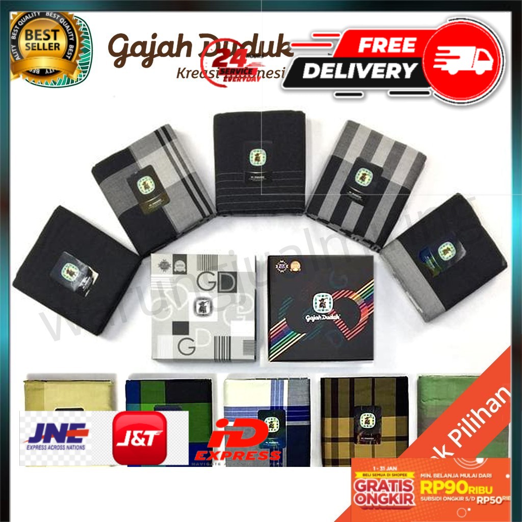 Sarung Gajah Duduk Motif - Kain Sarung Tenun Pria