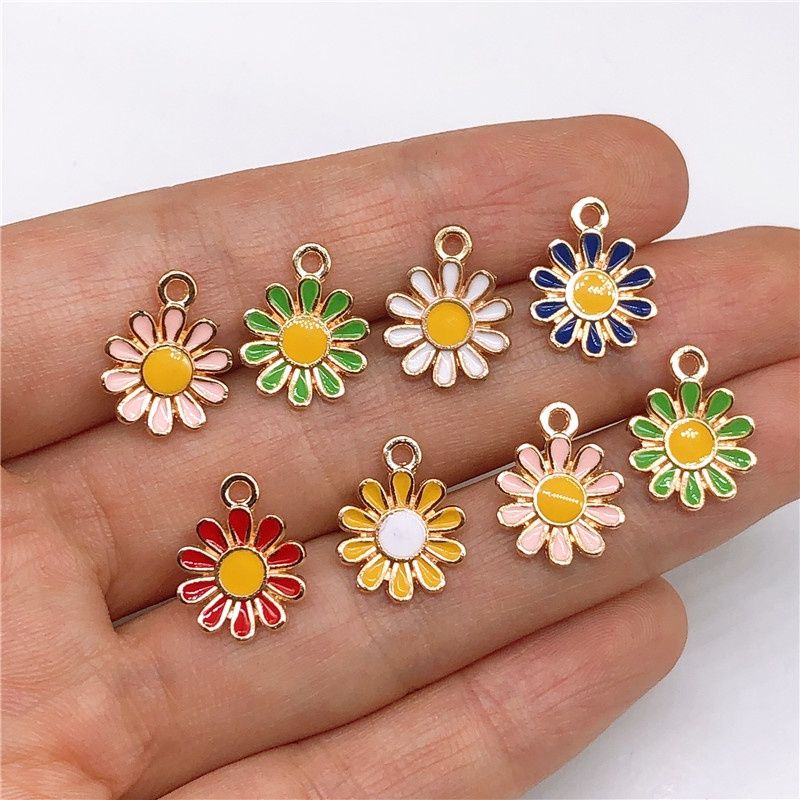 Charm Bandul Kalung Gelang Liontin Bunga Daisy Bahan Craft DIY