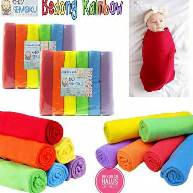 6 pics Bedong bayi eceran lembut //bedong bayi melar//bedong bayi chokichi