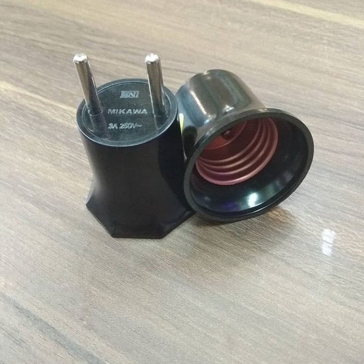 Fitting Lampu Colok Steker E27 Mikawa