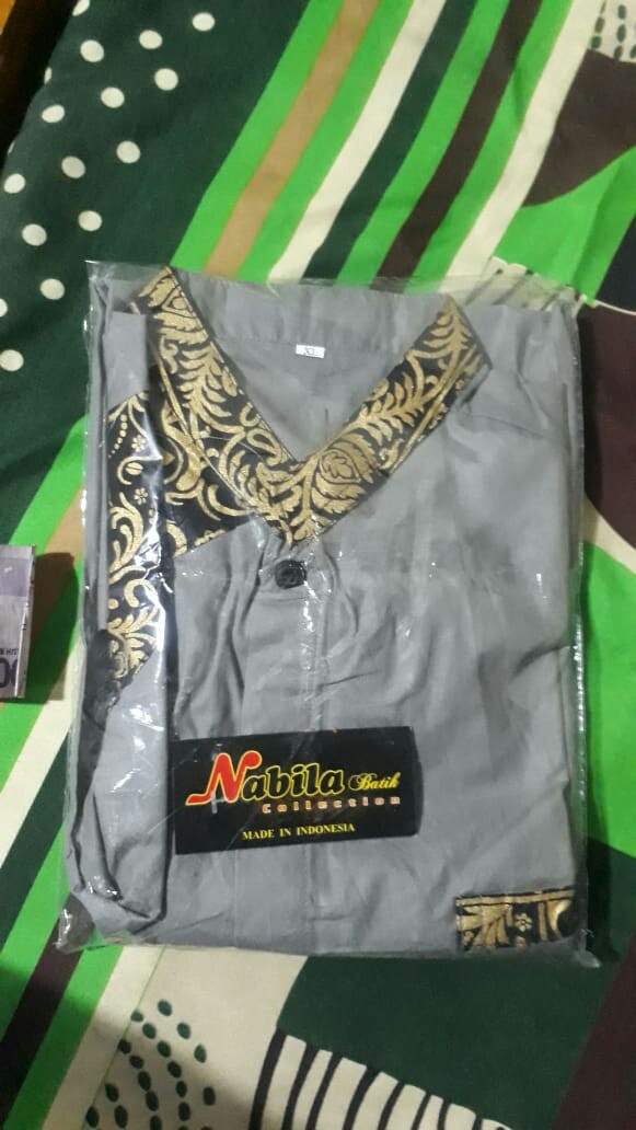 Koko Jumbo Motif Clurit Abu Koko Ukuran Super Big Size Koko Jumbo Bahan Katun Madinah Emboss Hq