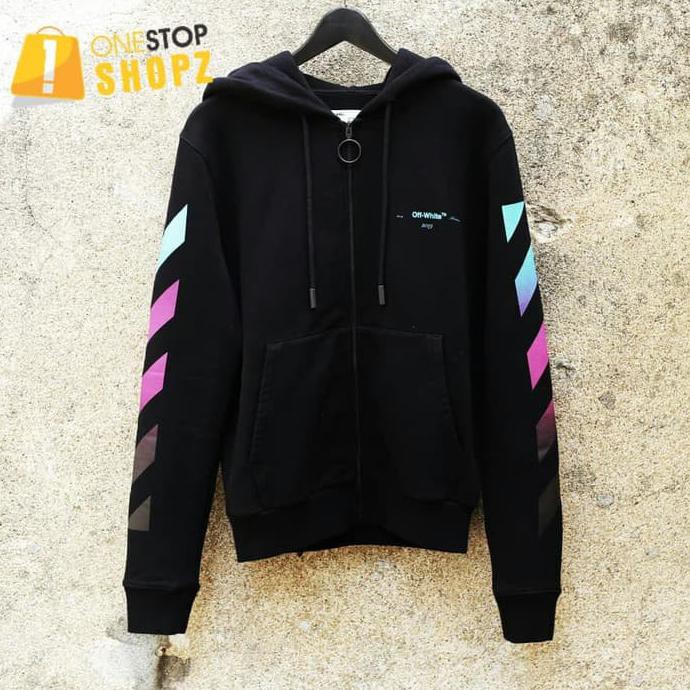 Off White Fw18 Gradient Full Zip Hoodie Original Onestopshopz Oss .Deevagrosir.Olshop