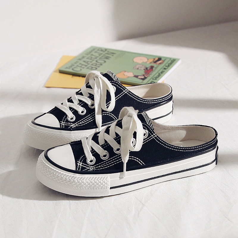 Sandal sepatu Wanita Import ala Korea BEIER Shoes Sandal Slop Cewek Cantik Perempuan Sendal separuh 