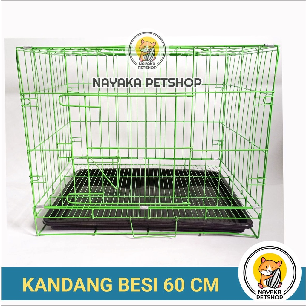 Kandang Kucing Besi Ukuran 60 x 40 x 50 cm Murah Lipat Musang kelinci Marmut