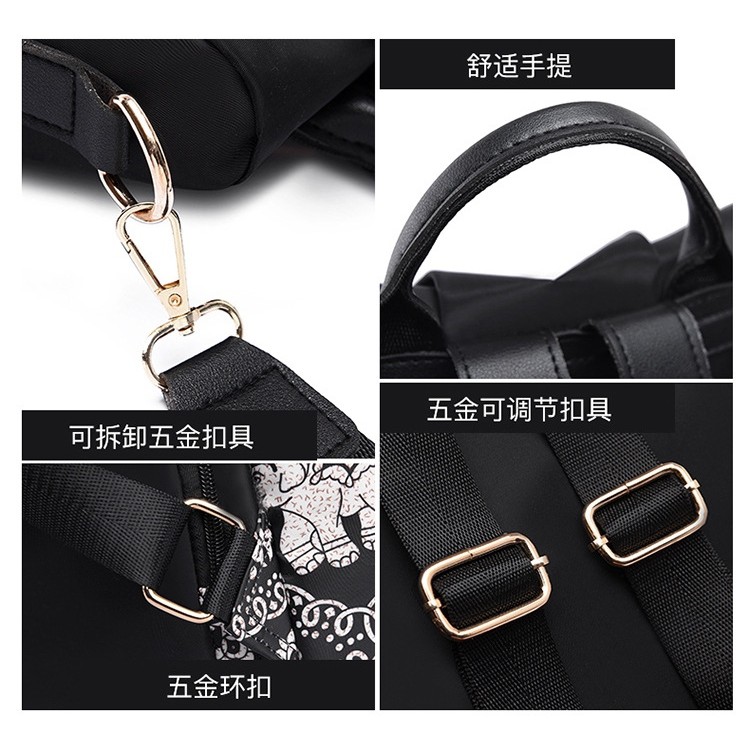 TAS IMPORT RANSEL WANITA HITAM KOREA TA349B5 SPECTRA BACKPACK GENDONG SEKOLAH KERJA PUNGGUNG BATAM