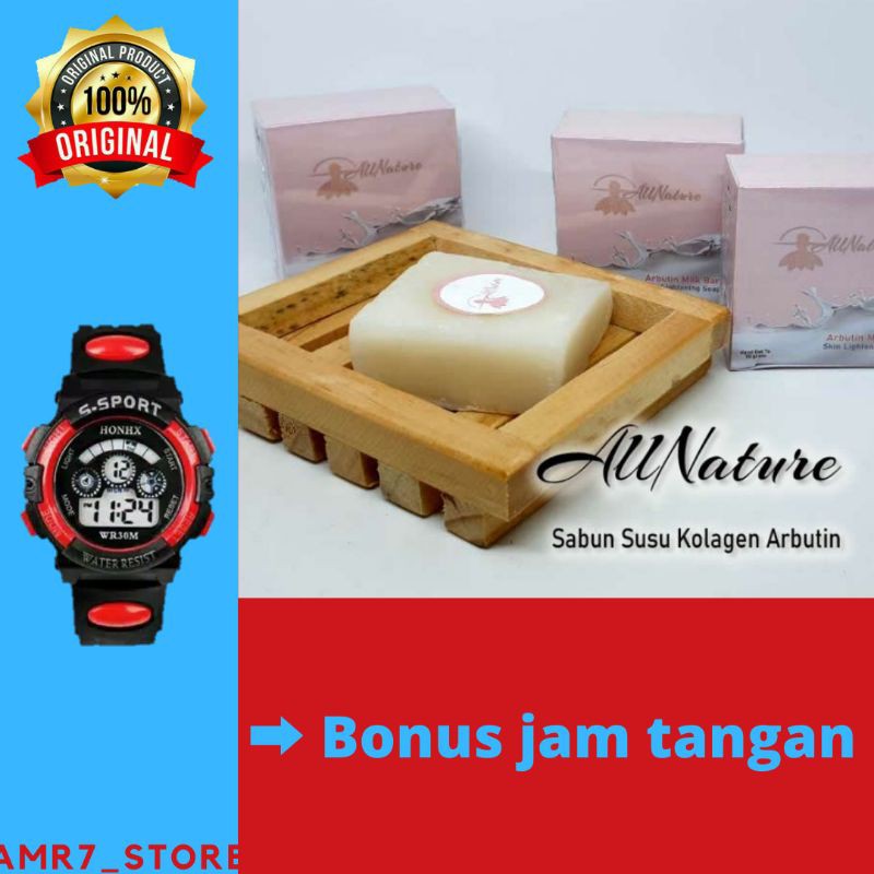 SABUN ARBUTIN ALL NATURE ORIGINAL - SABUN SUSU ARBUTIN KOLAGEN VITAMIN C