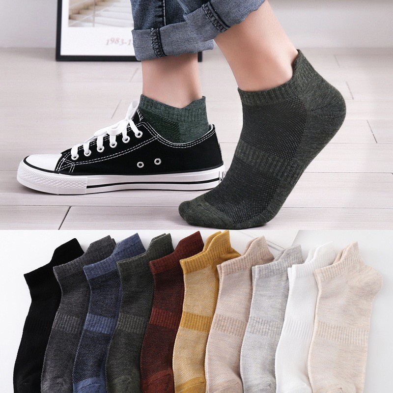 KAOS KAKI COWOK LOW CUT IMPORT SOCKS PRIA WANITA BREATHABLE DENGAN LUBANG ANGIN (VC)