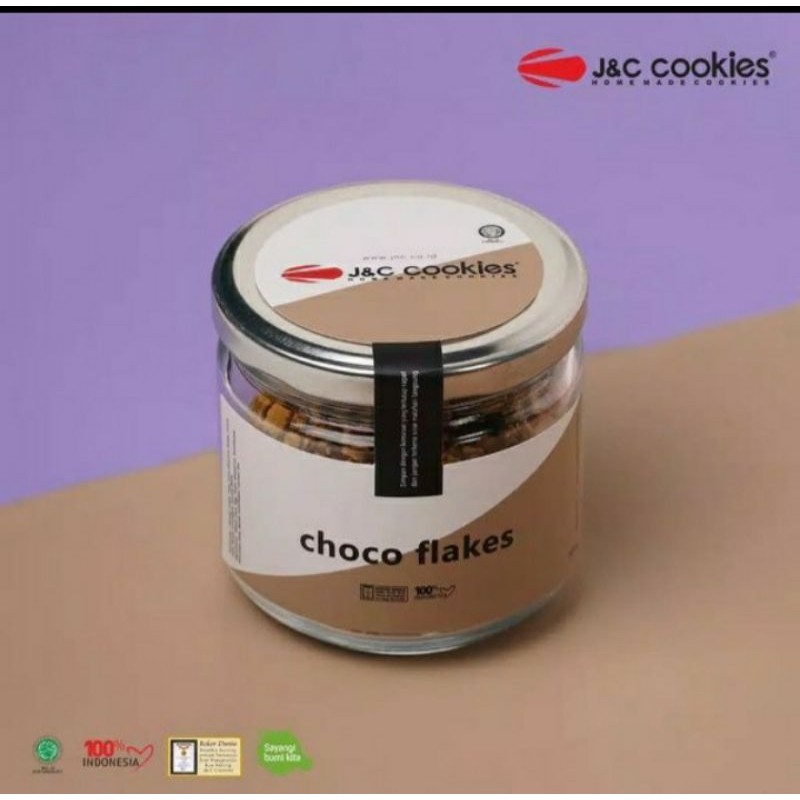 

J & C Choco Flakes Reguler Toples kaca