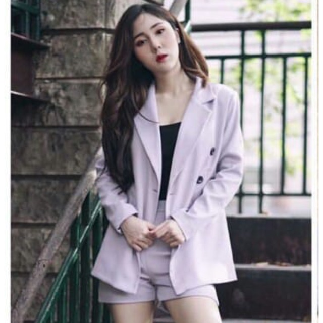 CL-Setelan blazer scuba