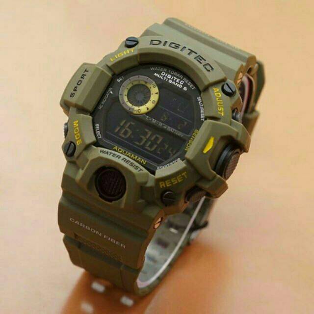 Jam cowok Digital Digitec Rangeman DG 2064 Green Army Original